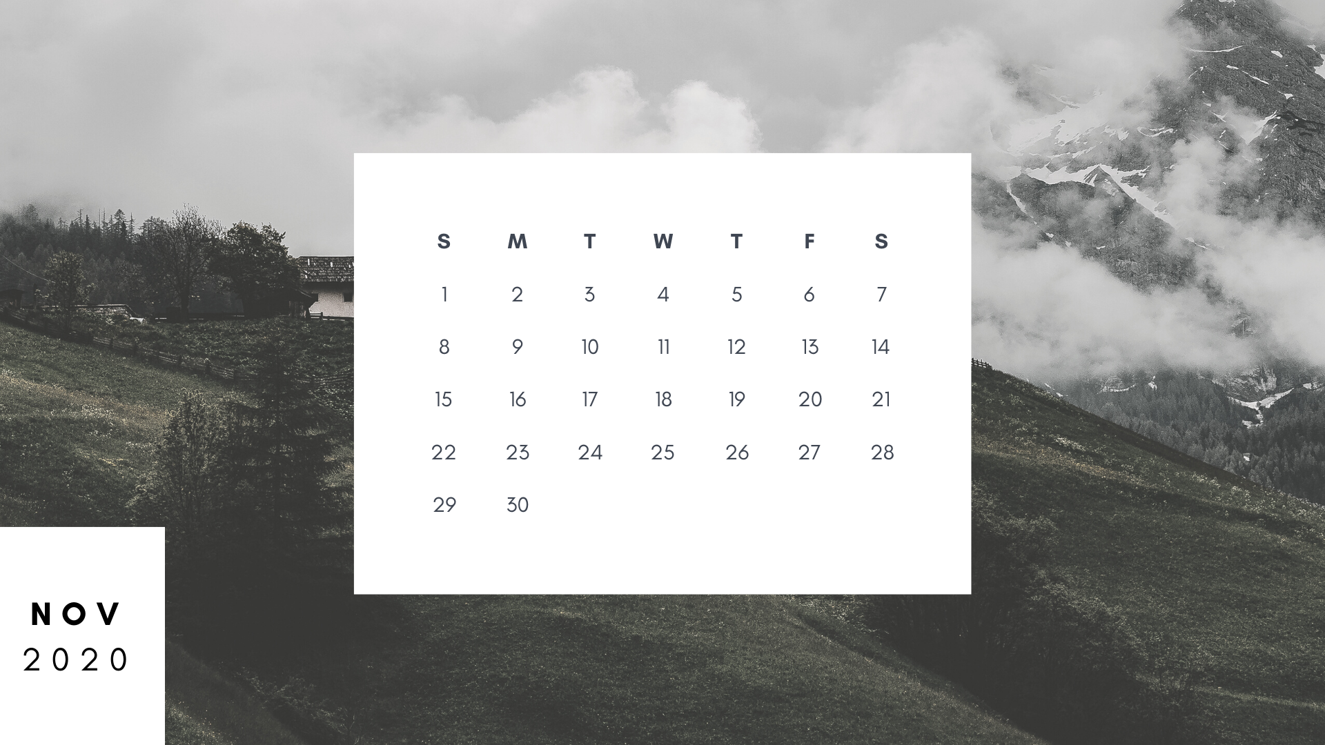 NOV Calendar NOV Calendar